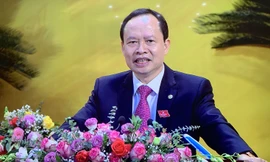 Bí thư Tỉnh ủy Thanh Hóa Trịnh Văn Chiến điều hành quy trình bầu Ban Chấp hành Đảng bộ tỉnh Thanh Hóa khóa mới.