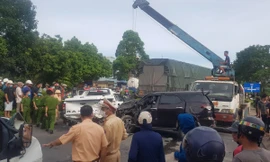 9 ô tô tông liên hoàn trên Quốc lộ 1A, nhiều người thương vong