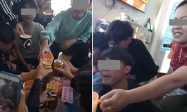 Công an xử phạt cô giáo quay clip học sinh lớp 9 uống bia