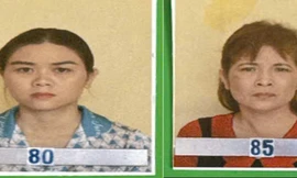 Hai bị can Ngân và Loan