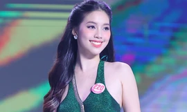 Vẻ rạng ngời của nữ quân nhân ở Hoa hậu Việt Nam