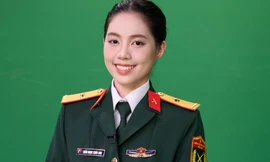Châu Anh lần đầu mặc quân phục sau 6 tháng tập trung cho Hoa hậu Việt Nam