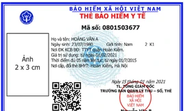 Mặt trước mẫu thẻ BHYT mới