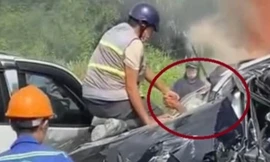 Người đầu tiên kéo tài xế kẹt trong xe Volvo: 'Đừng gọi tôi là người hùng'