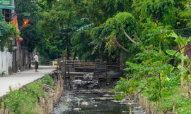 Mương nước thải hôi thối bủa vây người dân ở thôn Vĩnh Ninh (xã Vĩnh Quỳnh, huyện Thanh Trì, Hà Nội).