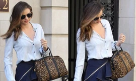 Miranda Kerr đi boot gần 50 triệu đồng xuống phố