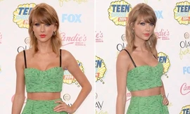 Taylor Swift đẹp như búp bê Barbie trên thảm đỏ TCA 2014