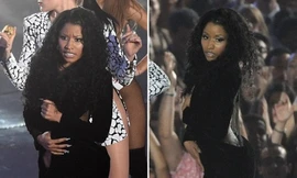 Nicki Minaj rách váy trên sân khấu vì diễn quá 'sung'