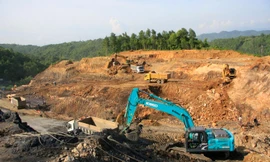 Khu vực khai thác quặng trái phép.