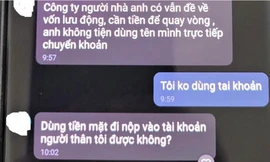 Hình ảnh tin nhắn lãnh đạo tỉnh Ninh Bình bị mạo danh để vay tiền.