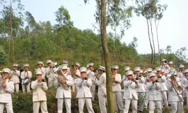 Đội kèn xứ đạo đưa tiễn thi sĩ