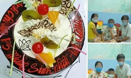 Phó Chủ tịch phường 5, TP Đông Hà H.V.C. tổ chức sinh nhật cùng vợ mắc COVID-19 trong khu cách ly rồi đăng ảnh lên mạng xã hội 