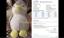 Nhân viên công ty dịch vụ hướng dẫn giấu mẫu máu trong thú nhồi bông qua mạng internet ảnh: CNN 