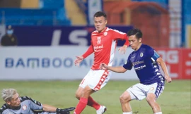 Hà Nội và Tp Hồ Chí Minh đối đầu nhau ngay lượt trận đầu tiên vòng 2 LS V-League 2020 ảnh: VPF 