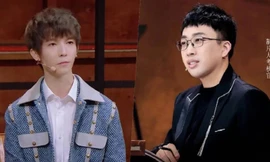 Hai nhân vật bị tẩy chay, nhà văn Quách Kính Minh (trái) và Vu Chính (phải) 