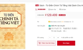 Cuốn từ điển chính tả vẫn được rao bán trên các trang bán hàng điện tử 