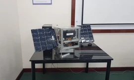 Vệ tinh MicroSat Kit do Trung tâm Vũ trụ Việt Nam thiết kế, chế tạo. Ảnh: VNSC 