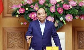 Thủ tướng Nguyễn Xuân Phúc phát biểu tại buổi tiếp các cán bộ ngoại giao ảnh: TTXVN 