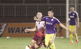 Quang Hải lập công giúp Hà Nội thu hẹp khoảng cách với đội đầu bảng TPHCM ảnh: CTV