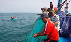 Những ngày này, ngư dân Quảng Ngãi vẫn xuất bến vươn khơi bám biển, khẳng định chủ quyền thiêng liêng của Tổ quốc. Ảnh Nguyễn Ngọc 
