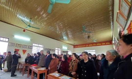 Lễ mừng thọ tại thôn Mỹ Thịnh, xã Hưng Mỹ, Hưng Nguyên, Nghệ An Ảnh: Bảo An 