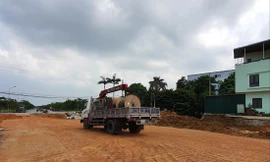 Một trong số những tuyến đường đang được khẩn trương thi công 