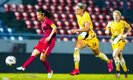 Huỳnh Như ghi bàn thắng lịch sử trong trận gặp đội tuyển Úc tại vòng play-off Olympic 2020 Ảnh: Zing 