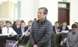 Bị cáo Nguyễn Bắc Son hầu tòa. ảnh: TL