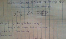 Xôn xao đơn xin nghỉ học bằng…thơ