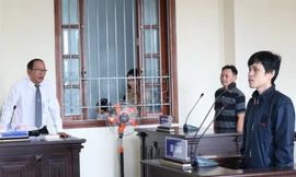 Bị cáo Trọng tại phiên tòa - Ảnh: Kim Hà.