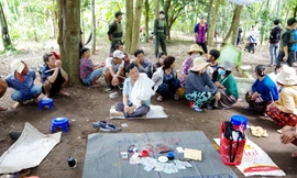 36 đối tượng bị bắt quả tang khi đang lắc tài xỉu sau vườn