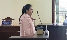 Bị cáo Thùy tại tòa