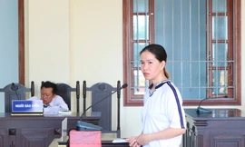 Bị cáo Trang tại phiên tòa - Ảnh: Kim Hà