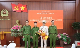 Công an tỉnh Lai Châu công bố tân Trưởng phòng Cảnh sát điều tra tội phạm về ma túy
