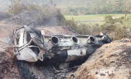  Cháy xe chở xăng khiến một người tử vong ở Lai Châu