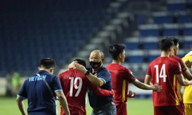 Đội tuyển Việt Nam giành chiến thắng thuyết phục. Ảnh: Hữu Phạm (từ UAE)