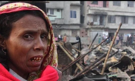 Thảm cảnh khu ổ chuột ở Bangladesh sau vụ hỏa hoạn
