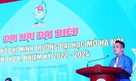 Anh Lê Mạnh Hùng tiếp tục giữ chức Bí thư Đoàn trường ĐH Mở Hà Nội