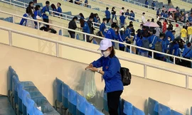 Hình ảnh đẹp về tình nguyện viên SEA Games trên sân vận động Quốc gia Mỹ Đình