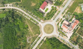 Toàn cảnh ĐHQG Hà Nội tại cơ sở Hoà Lạc nhìn từ trên cao.