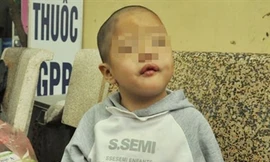 Cháu Hạnh hiện vẫn đang được cưu mang tại chùa Bồ Đề