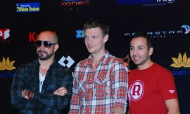 Backstreet Boys tại cuộc họp báo	Ảnh: Trọng Thịnh