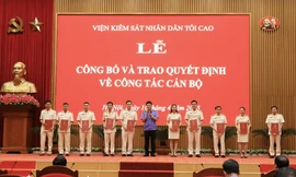 Viện KSND Tối cao tổ chức trao quyết định bổ nhiệm cho nhiều cán bộ 