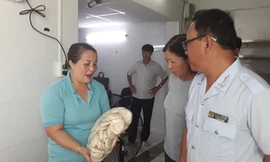 Kiểm tra cơ sở giò chả tại TPHCM (ảnh: SGGP)