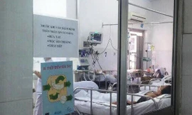 Một bệnh nhân bị nhiễm cúm A/H1N1 được cách li tại BV Chợ Rẫy. ảnh: Hoài Nhơn