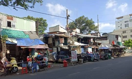 Khu vực phong tỏa do liên quan COVID-19 (ảnh: HCDC)