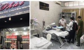 Cơ sở phẫu thuật thẩm mỹ không phép núp bóng dưới dạng “dịch vụ cắt tóc, uốn tóc, gội đầu” trên địa bàn quận Bình Thạnh (ảnh: Sở Y tế TP)