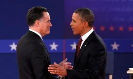 Đương kim Tổng thống Mỹ Barack Obama và ứng viên Đảng Cộng hòa Mitt Romney