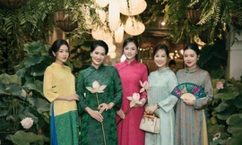 Hương Ly, Minh Anh hoá 'nàng thơ', cùng dàn sao Việt 'thoải mộng' trong vườn Xuân của Cao Minh Tiến