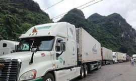 Còn tồn hơn 1.000 xe hàng chờ làm thủ tục xuất khẩu tại các cửa biên giới phía Bắc.